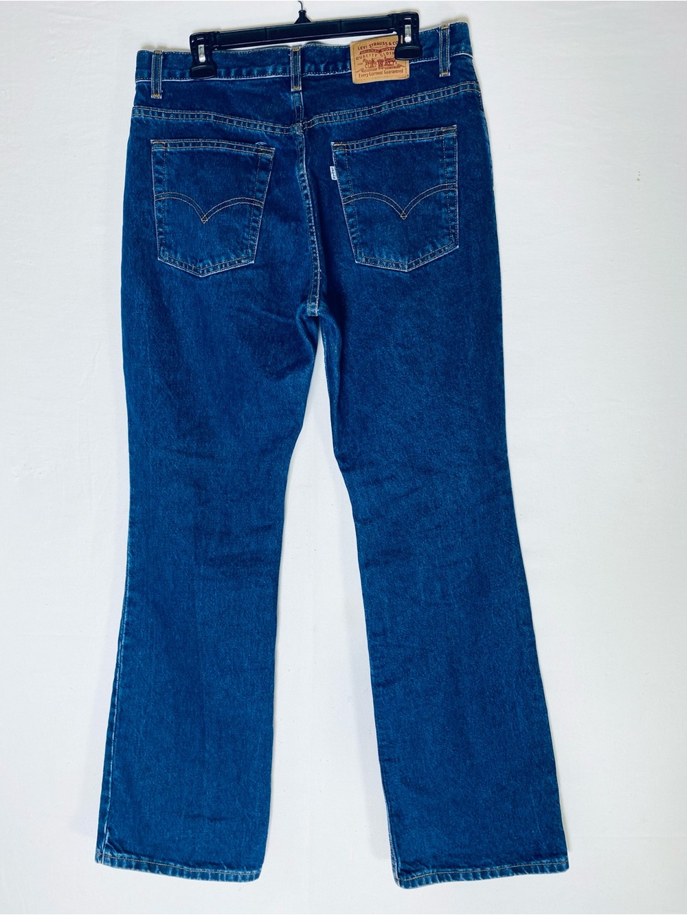 Vintage 90s Levi’s 573 High Waisted Bootcut Indigo Jeans White Tab 34